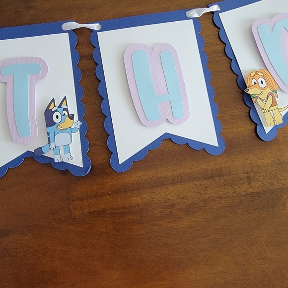 Bluey Happy Birthday Banner Garland - Picture 7 of 8
